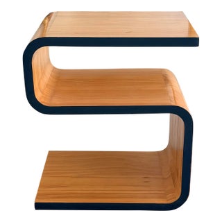 Modern Scandinavian Alvar Aalto Style Zigzag Side Table For Sale