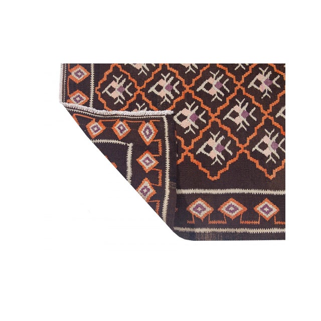 1950s Vintage Unique Turkish Kars Kilim Rug - 5`3" X 10`4" For Sale - Image 5 of 6