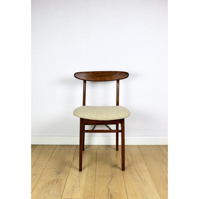 Beige Vintage Beige Boucle Chairs from Rajmund Hałas, 1970s, Set of 3 For Sale - Image 8 of 18