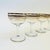 Mid-Century Modern Vintage Gold Striped Coupes - Set of 4 For Sale - Image 3 of 7