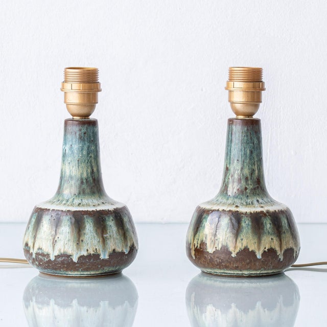 Table Lamps in Organic Modern Glazed Stoneware from Søholm, 1960s, Set of 2 For Sale - Image 11 of 11