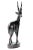Add a beautiful touch to your decor with this gracefiul hand-carved gazelle sculpture made from an exotic polished dark...