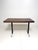 Expressive vintage table with a striking mosaic tabletop made of numerous small end-grain wood elements. The finely...