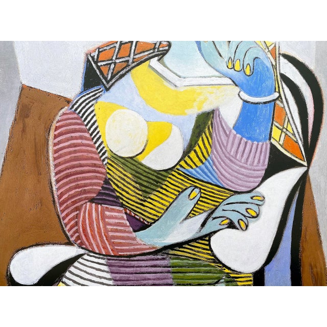 Pablo Picasso Cubist Offset Lithograph Print French Museum Poster " Portrait De Marie Therese " 1937 For Sale In Kansas City - Image 6 of 10