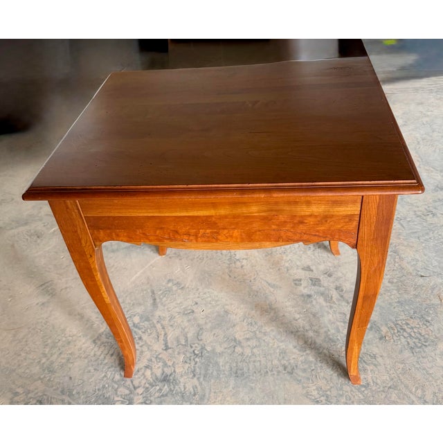 French Country Mid 20th Century Ethan Allen Madison French Country Side Table For Sale - Image 3 of 12