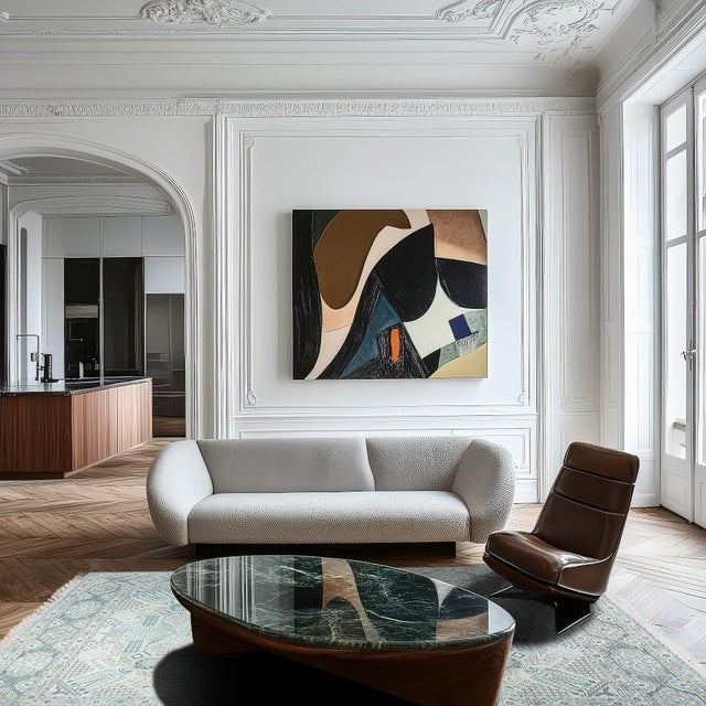 6x9 Tessa Bespoke Green Traditional Medallion Handmade Wool Room Size Carpet Rug For Sale In New York - Image 6 of 10