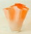 Murano Italian Murano Style Vase Orange Freeform Handkerchief 1970s For Sale - Image 4 of 12