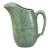 Late 20th Century Green Glazed Pottery Ornate Mandala Pattern Pitcher For Sale