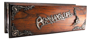 Wooden Glove Box with Silver Applications and My Gloves Engraving