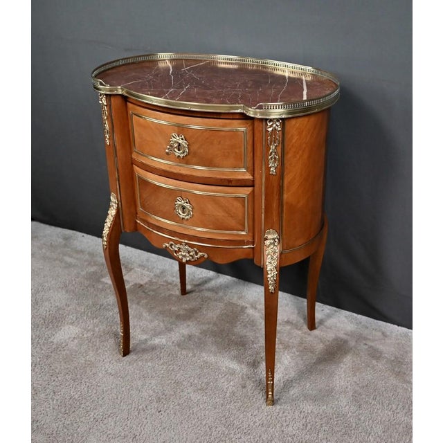 Small Early 20th Century Transition Kidney-Shaped Mahogany Commode For Sale - Image 11 of 18