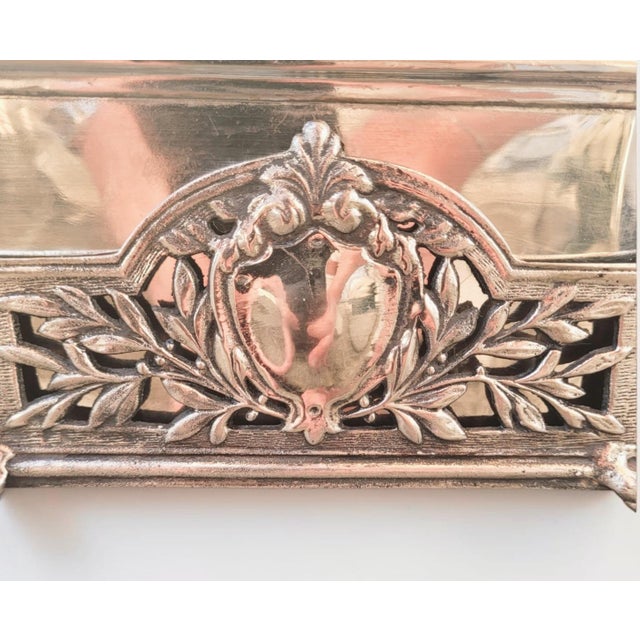 Antique Louis XVI Revival French Silver-Plated Jardinière, 1890 For Sale - Image 5 of 17