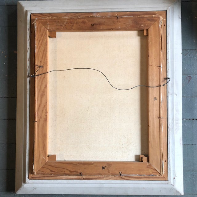 1960’s Original Vintage Impressionist Painting River Landscape With Falls & Rocks Original Modernist Frame Signed For Sale - Image 4 of 5