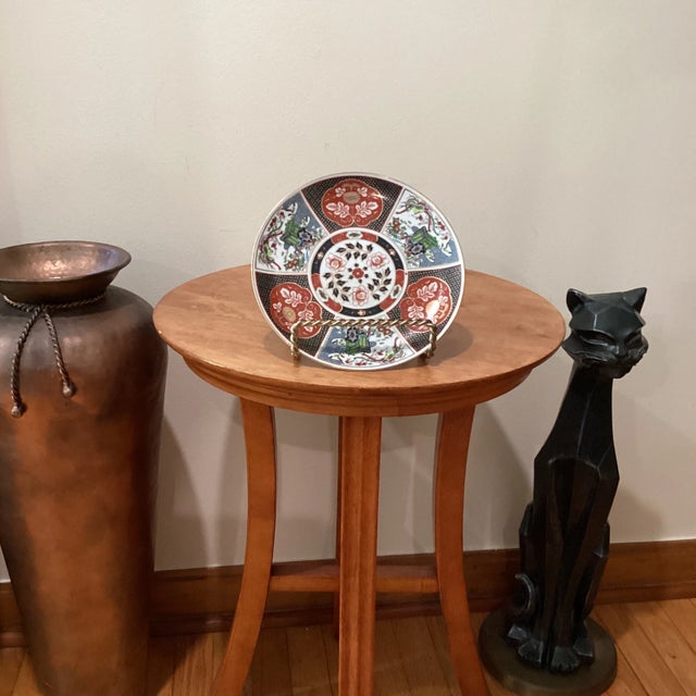 Vintage Service Plate Charger/ Wall Plate Gold Imari by Otagiri Japan For Sale - Image 11 of 12