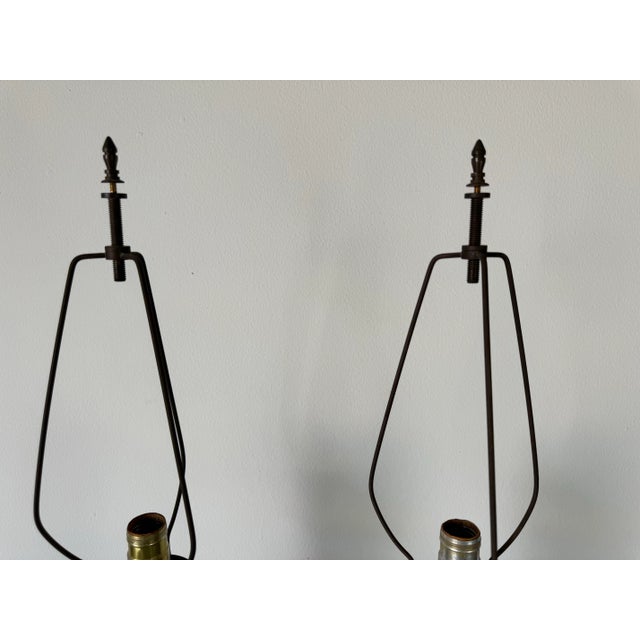 James Mont Style Brass Chinoiserie Table Lamps - A Pair/Sold For Sale - Image 12 of 12