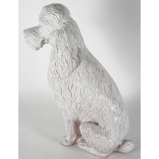 Vintage Italian Ceramic Dog Statue For Sale - Image 11 of 11