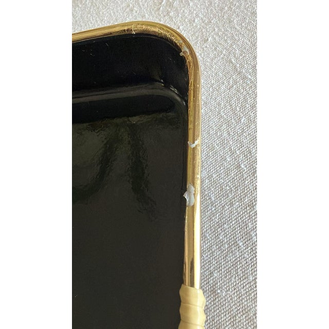 1970s Mid-Century Modern Lacquer Styled Tray With Pheasant Image Vintage For Sale - Image 10 of 13