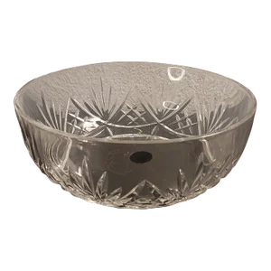 1970s Gorham Crystal Etched Serve Bowl, Made in Germany