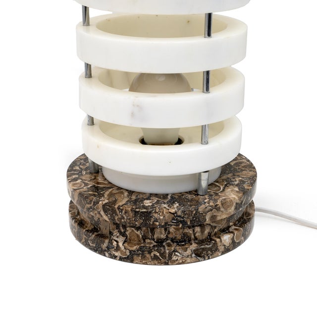 1960s Mid-Century Modern Italian Marble Table Lamp, 1960s For Sale - Image 5 of 6