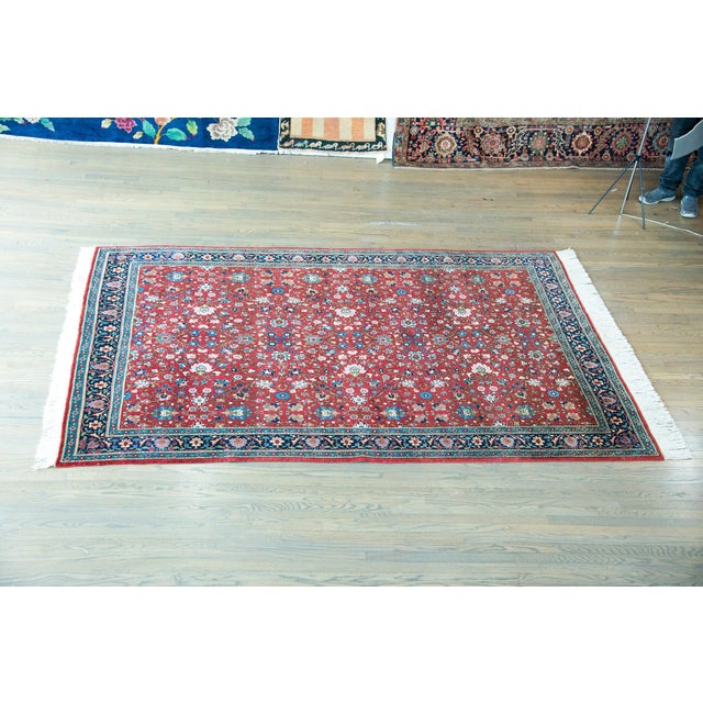 Vintage Persian Varamin Rug For Sale In Chicago - Image 6 of 15