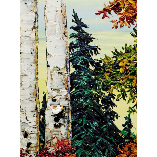 2010s Maya Eventov "Evergreen Dream" Original Acrylic Flowers Hand Signed Adl022613-01 For Sale - Image 5 of 12