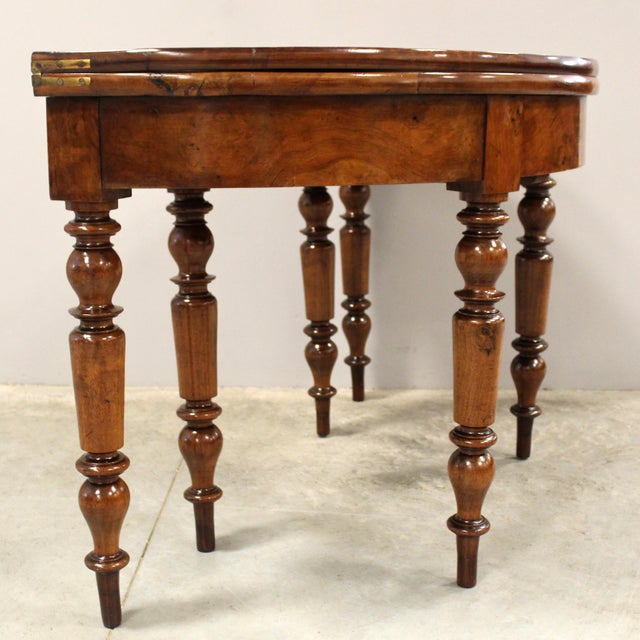 Brown 19th Century Table Console in Walnut For Sale - Image 8 of 15