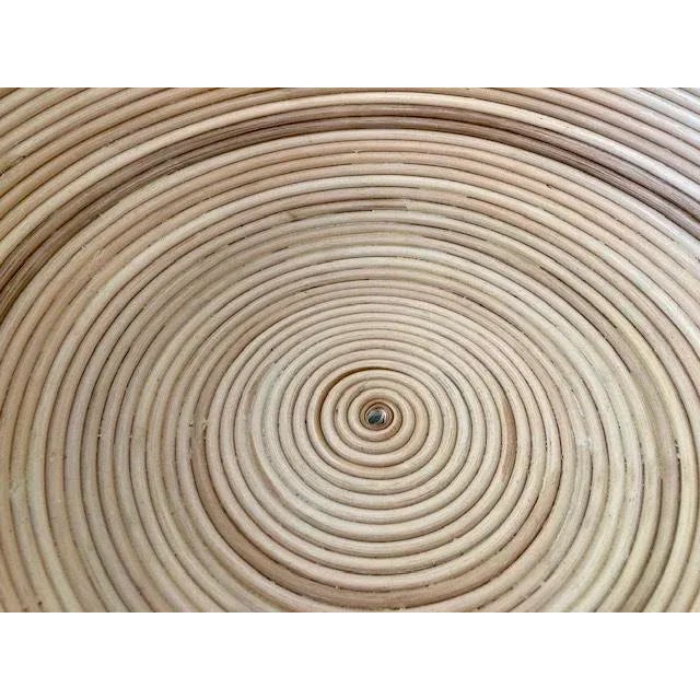 White and Natural Rattan Center Piece For Sale In Los Angeles - Image 6 of 8