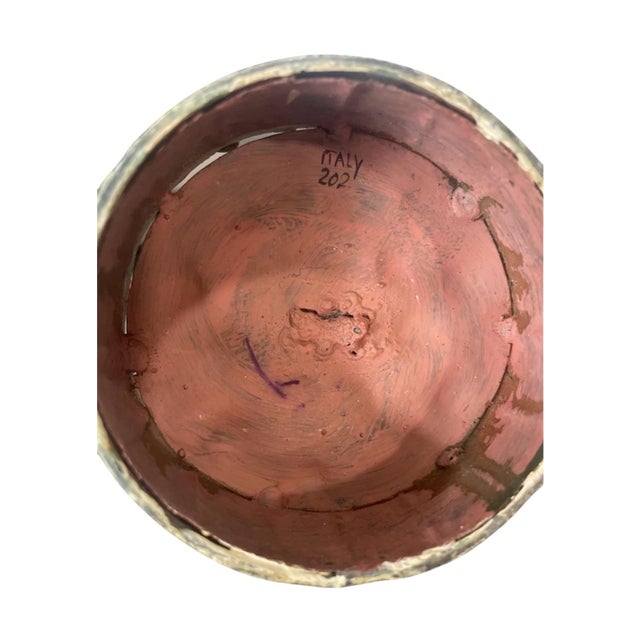 Vintage Italian Tole Espalier / Espaliered Strawberry Tree Sculpture, Vine/ Plant / Fruit Tree in Barrel Form Pot For Sale In Dallas - Image 6 of 7