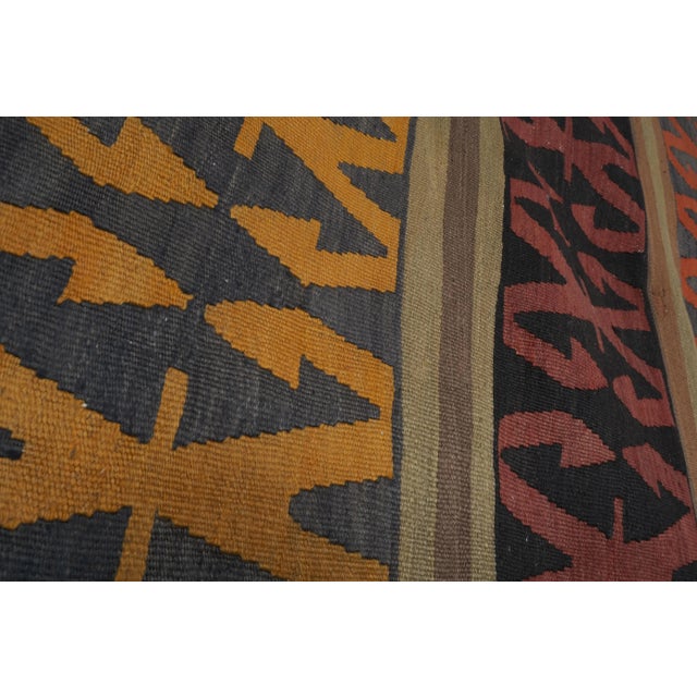Textile Vintage Turkish Konya Kilim Rug 4'11'' X 10'1'' For Sale - Image 7 of 11