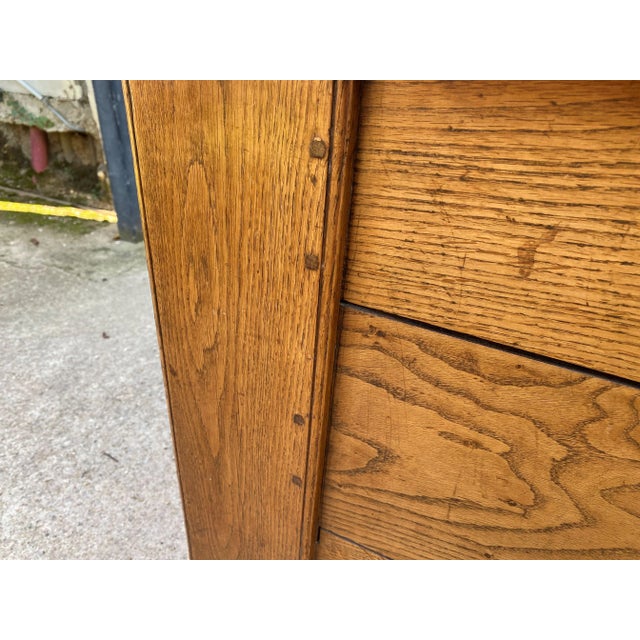 Beautiful and authentic antique solid oak hutch from the mid-19th century. Fully pegged, sturdy, and very stable. Length...