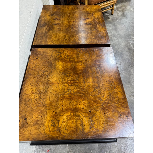 Vintage Asian Style Burlwood Nightstands - A Pair For Sale In Richmond - Image 6 of 9