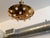 French Pair of French Golden Crystal Orb Pendants For Sale - Image 3 of 12