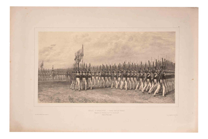 Auguste Raffet, Infantry Parade, 1800s, Lithograph