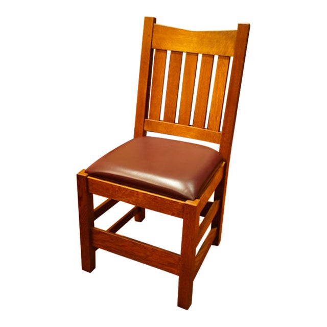 Stickley Cottage Side Chair With Brown Cushion Chairish