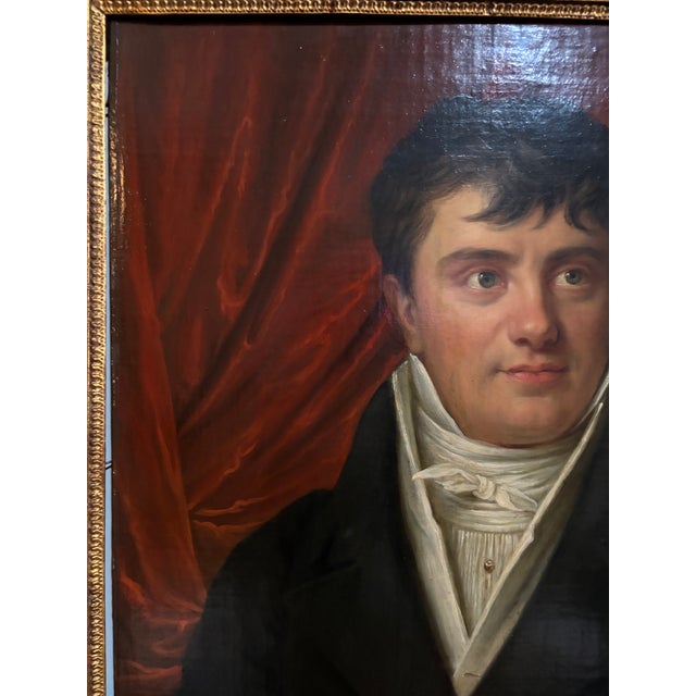 Circa 1810 Painting, Portrait of a Gentleman, Framed For Sale In New York - Image 6 of 11