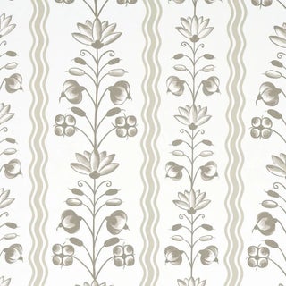 Sample - Schumacher x Marie-Anne Oudejans Delft Waves Wallpaper in Neutral For Sale