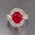 Natural Finely Faceted Quality Ruby and Diamond Ring set in 14k Gold 6.32 TCW Size 6.5 and resizable GIA and GAL Certified...