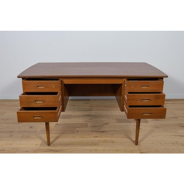 Mid-Century Freestanding Teak Desk, 1960s For Sale - Image 14 of 18