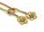 Contemporary Aquamarine Beads 18k Yellow Gold Fancy Flex Tube 2 Floral Tassel Necklace For Sale - Image 3 of 5