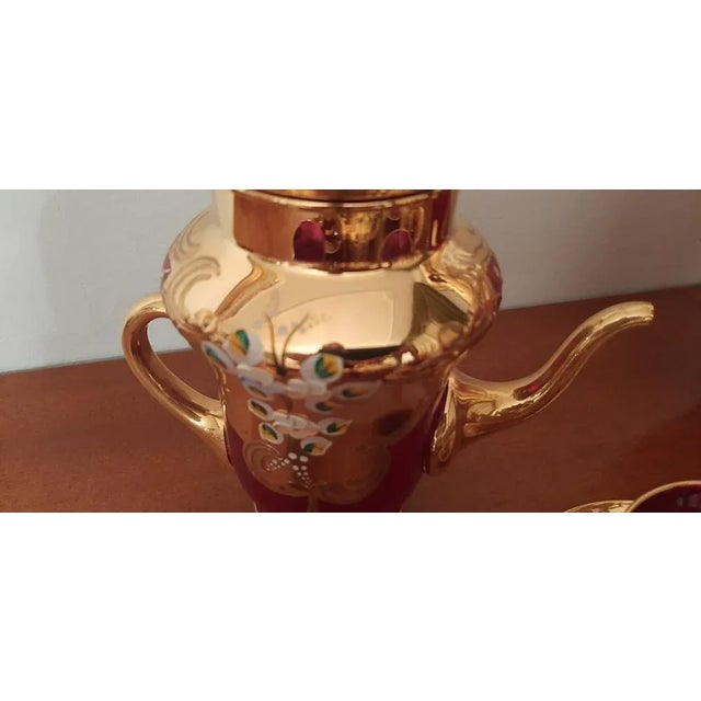 Murano Glass Tre Fuochi 24 K Gold Coffee Set, 1965 For Sale - Image 18 of 18