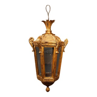 Gilded Elegance: 19th Century Venetian Lantern For Sale