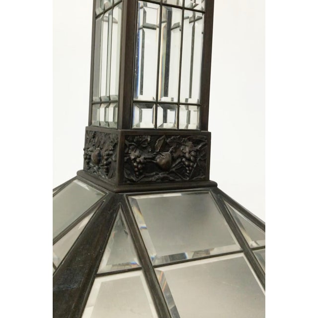 Large Italian Art Nouveau Chandelier in Wrought Iron, 1930 For Sale - Image 10 of 12