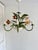 Metal Vintage French Painted Tole 5-Light Water Lily Chandelier, 1960s For Sale - Image 7 of 18