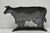 Metal Antique Black and White Dairy Cow Cast Iron Painted Large Figural Door Stop For Sale - Image 7 of 9