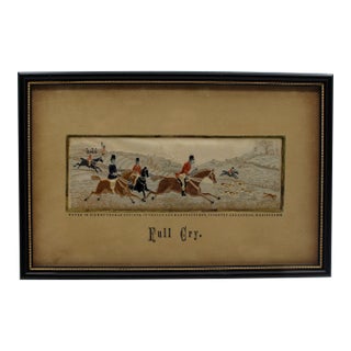 "Full Cry" 1879 English Stevengraph by Thomas Stevens For Sale