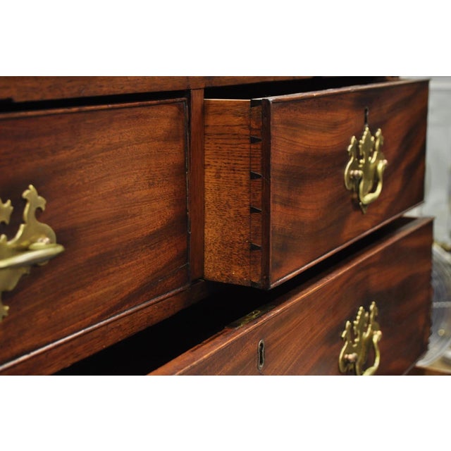 Mid 19th Century Antique 19th C. Chippendale George III Mahogany Slant Front Secretary Desk For Sale - Image 5 of 18