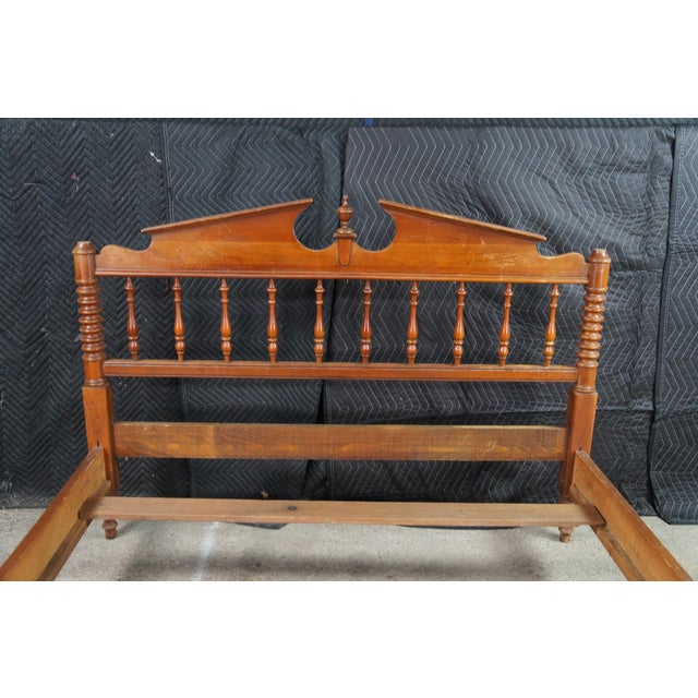 Pennsylvania House Vintage Pennsylvania House Jenny Lind Style Cherry Full Size Spindle Bed For Sale - Image 4 of 12