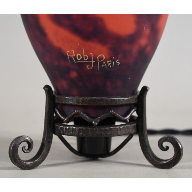 French Art Deco Incense Burner Night Lamp by Robj Daum - 1925 France For Sale - Image 9 of 11