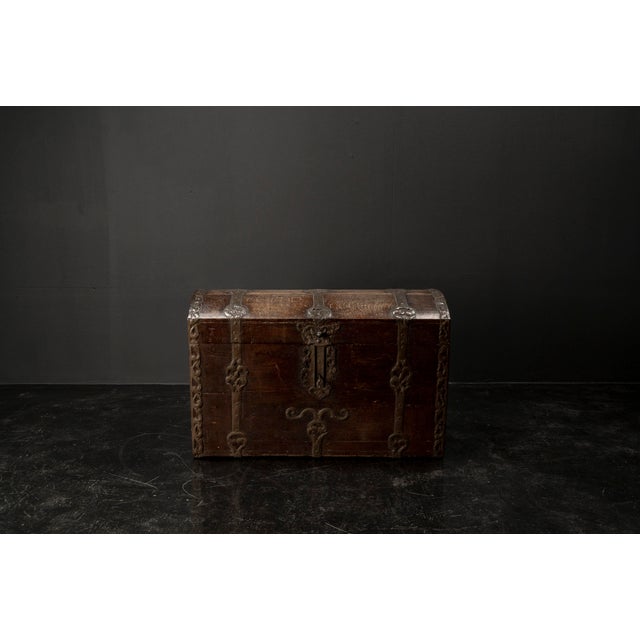 Oak Lid Chest, 1802 For Sale - Image 5 of 18