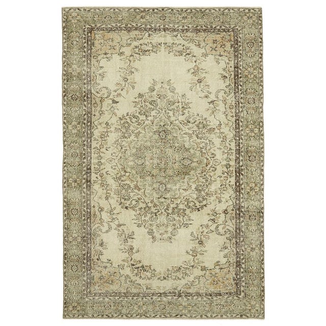 Textile Vintage Turkish Hand-Knotted Rug For Sale - Image 7 of 7
