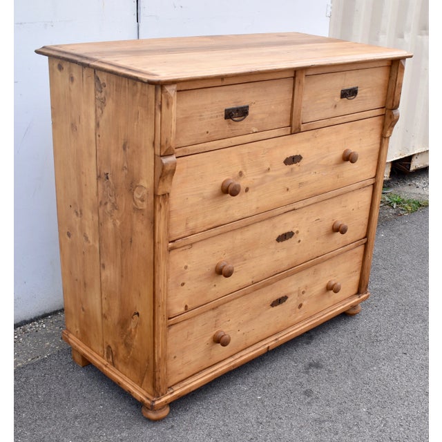 Pine Chest of Five Drawers, Hungary, Circa 1880 For Sale - Image 4 of 12